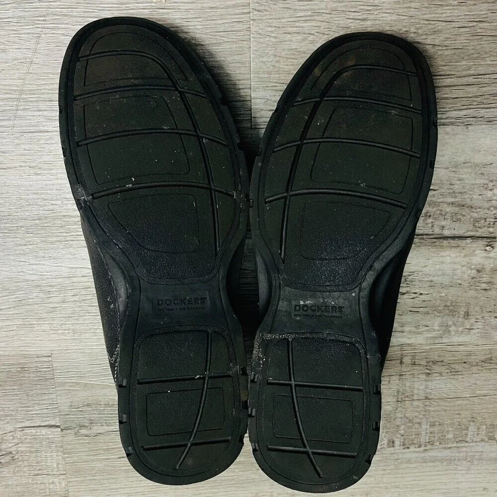 Dockers Black Leather Dress Shoes‎ Oxford Loafers Comfort Walking Men's 10.5